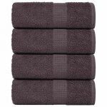 Vidaxl gants de toilette 4 pcs anthracite 15x21 cm 360 g / m 100% coton