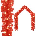 Vidaxl guirlande de no?l avec lumires led 5 m rouge
