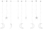Vidaxl guirlande lumineuse etoile et lune avec tlcommande 138 led