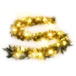 Vidaxl guirlande de no�l avec lumi�res led vert 5, 2 m pvc