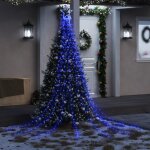 Vidaxl guirlande de sapin de no�l 320 led bleu 375 cm
