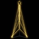 Vidaxl guirlande de sapin de no�l 363 led blanc chaud 182 cm