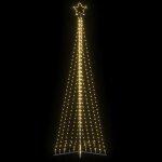Vidaxl guirlande de sapin de no�l 495 led blanc chaud 300, 5 cm