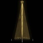 Vidaxl guirlande de sapin de no�l 789 led blanc chaud 476 cm