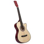 Vidaxl guitare acoustique pan coup� western avec 6 cordes 38  tilleul