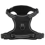 Vidaxl harnais pour chien avec bandes réfléchissantes réglables noir m Vidaxl harnais pour chien avec bandes réfléchissantes réglables noir m