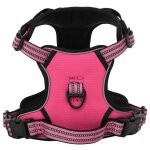 Vidaxl harnais pour chien avec bandes rflchissantes rglables rose l