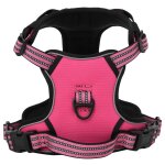 Vidaxl harnais pour chien avec bandes réfléchissantes réglables rose m Vidaxl harnais pour chien avec bandes réfléchissantes réglables rose m