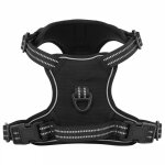 Vidaxl harnais pour chien avec laisse et collier réglables noir l Vidaxl harnais pour chien avec laisse et collier réglables noir l