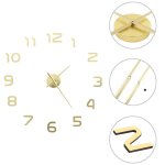Vidaxl horloge murale 3d design moderne 100 cm xxl dor�