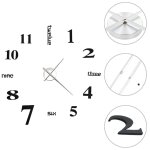 Vidaxl horloge murale 3d design moderne 100 cm xxl noir Vidaxl horloge murale 3d design moderne 100 cm xxl noir