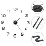Vidaxl horloge murale 3d design moderne 100 cm xxl noir