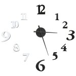 Vidaxl horloge murale 3d design moderne noir et blanc 100 cm xxl