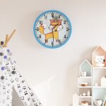 Vidaxl horloge murale bleu Ø25, 5 cm polystyrne et verre