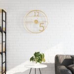 Vidaxl horloge murale dor Ø50 cm fer