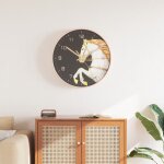 Vidaxl horloge murale dor et blanc Ø29, 5 cm polystyrne et verre
