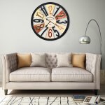 Vidaxl horloge murale m�tal 60 cm multicolore