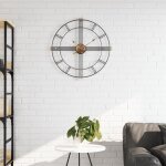 Vidaxl horloge murale noir 60 cm fer
