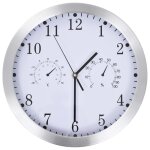 Vidaxl horloge murale a quartz hygromètre et thermomètre 30 cm blanc Vidaxl horloge murale a quartz hygromètre et thermomètre 30 cm blanc