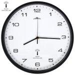 Vidaxl horloge murale radioguide mouvement  quartz 31 cm blanc / noir