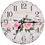 Vidaxl horloge murale vintage fleur 30 cm Vidaxl horloge murale vintage fleur 30 cm