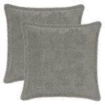 Vidaxl housse de coussin 2 pcs houten gris clair 40 x 40 cm