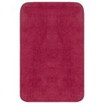 Vidaxl jeu de tapis de salle de bain 3 pcs tissu fushsia