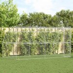 Vidaxl kennel pour chiens avec stockage 2 pcs argent 4 x 2 x 2 m acier