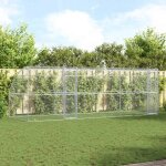 Vidaxl kennel pour chiens avec stockage 3 pcs argent 6 x 2 x 2 m acier