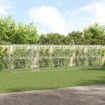 Vidaxl kennel pour chiens avec stockage 4 pcs argent 8 x 2 x 2 m acier