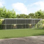Vidaxl kennel pour chiens avec stockage 4 pcs argent 8 x 2 x 2 m acier