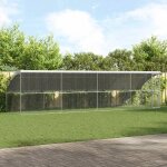 Vidaxl kennel pour chiens avec stockage 4 pcs argent 8 x 2 x 2 m acier