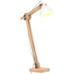 Vidaxl lampadaire blanc bois de manguier massif e27 Vidaxl lampadaire blanc bois de manguier massif e27