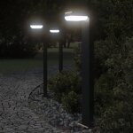 Vidaxl lampadaires d'extrieur 3pcs noir aluminium moul sous pression