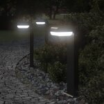 Vidaxl lampadaires d'extrieur 3pcs noir aluminium moul sous pression