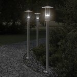 Vidaxl lampadaire d'extérieur argenté 100 cm acier inoxydable Vidaxl lampadaire d'extérieur argenté 100 cm acier inoxydable