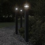 Vidaxl lampadaire d'extrieur avec capteur noir 110 cm aluminium