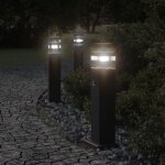 Vidaxl lampadaire d'ext�rieur avec capteur noir 50 cm aluminium