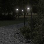 Vidaxl lampadaire d'extrieur noir 100 cm acier inoxydable
