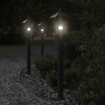 Vidaxl lampadaire d'extrieur noir 80 cm acier inoxydable