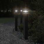 Vidaxl lampadaire d'extrieur avec sortie noir 80 cm aluminium