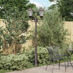 Vidaxl lampadaire de jardin bronze aluminium 68 x 20 x 235 cm