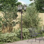 Vidaxl lampadaire de jardin bronze m�tal 61 x 53 x 235 cm