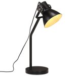 Vidaxl lampe de bureau 25 w noir 17x17x60 cm e27