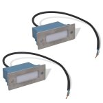 Vidaxl lampe d'escalier encastre a 2 led 44x111x56 mm