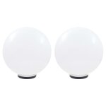 Vidaxl lampes a led sous forme de boule 2 pcs sphrique 50 cm pmma