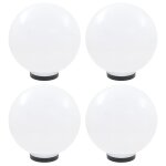 Vidaxl lampes a led sous forme de boule 4 pcs sphrique 30 cm pmma