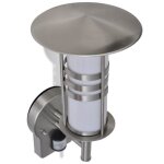 Vidaxl lampe murale avec capteur acier inoxydable forme de pagode