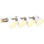 Vidaxl lampe murale industrielle blanc 90x25 cm e27