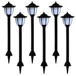 Vidaxl lampes solaires a led d'extrieur 6 pcs noir